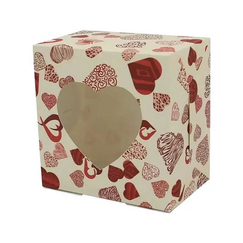 12 pcs Red cookie bakery box valentines cookies / cup cake box