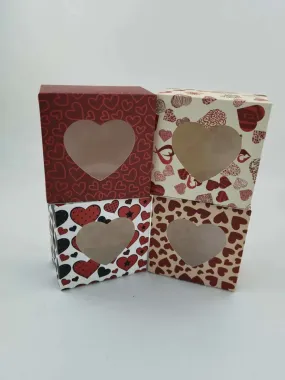 12 pcs Red cookie bakery box valentines cookies / cup cake box