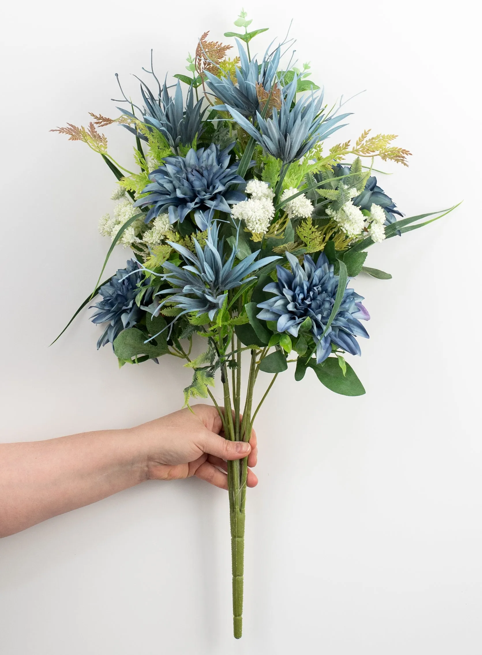 24" Dahlia & Epiphyllum Bush: Dusty Blue