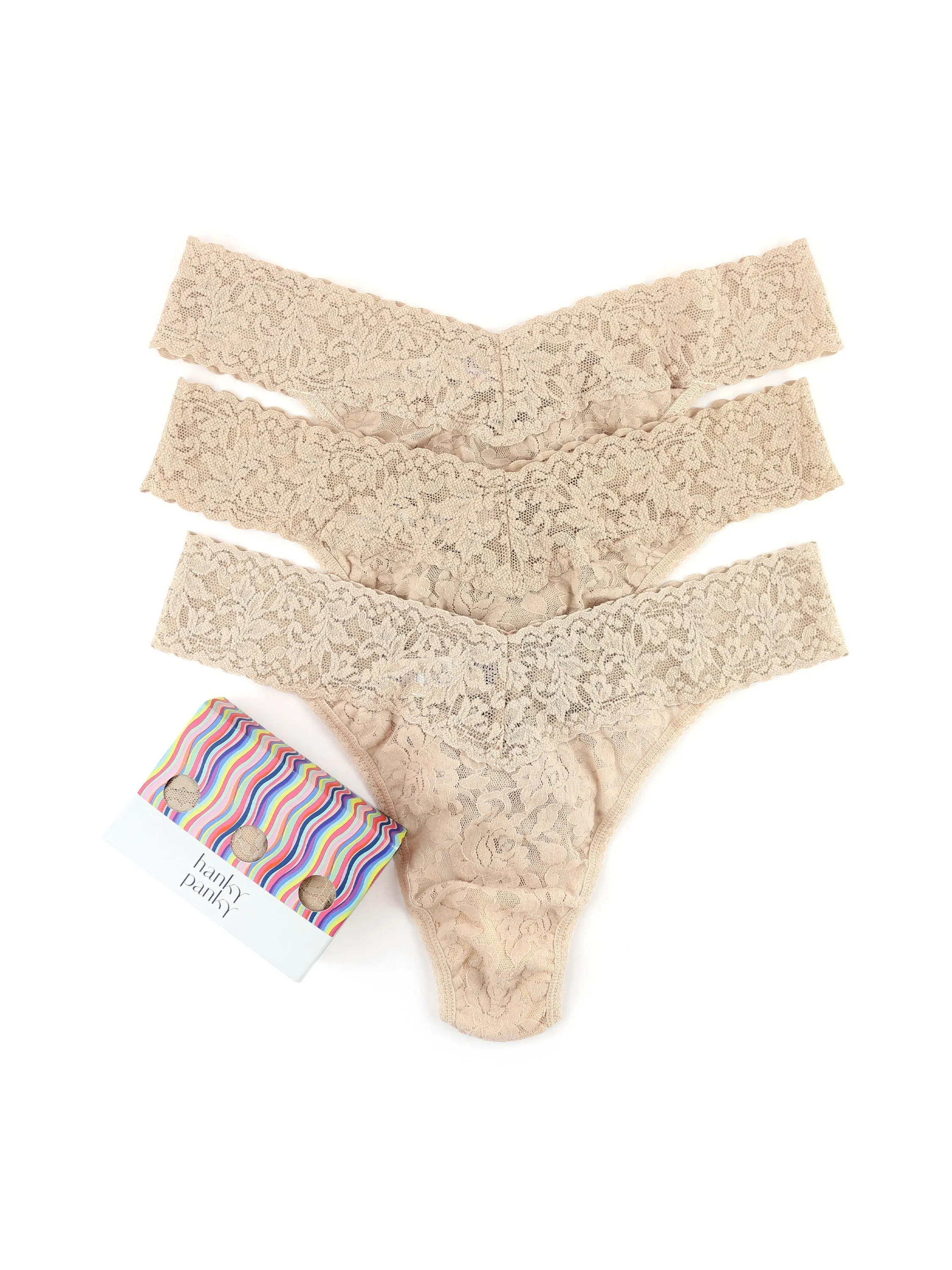 3 Pack Original Rise Thongs Chai