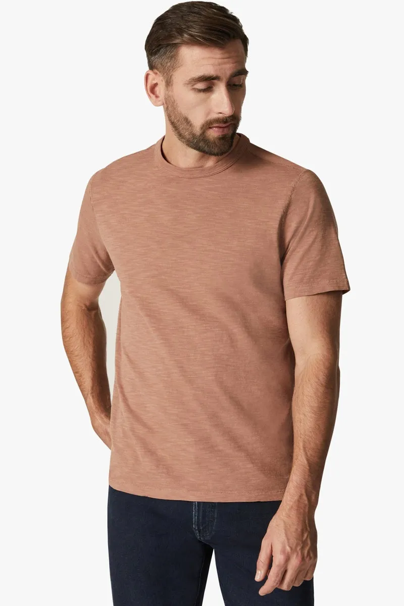 34 Heritage Brown Crewneck Slub  T-Shirt