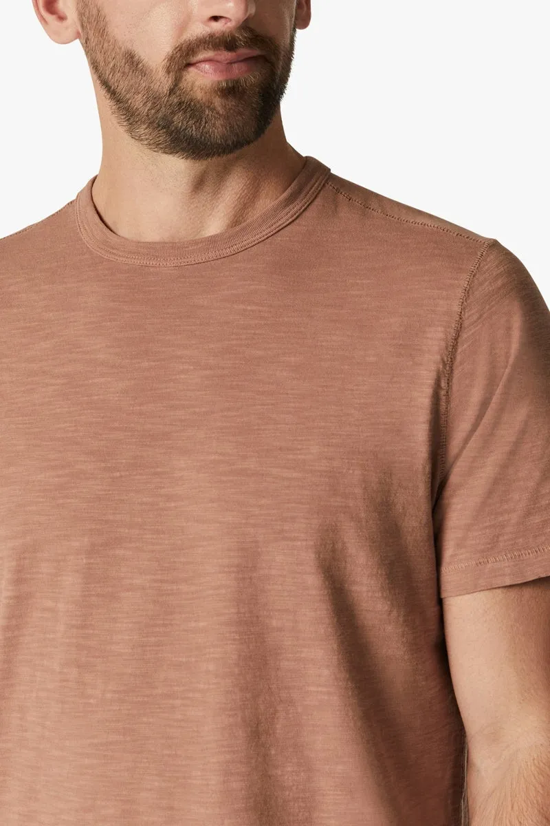 34 Heritage Brown Crewneck Slub  T-Shirt