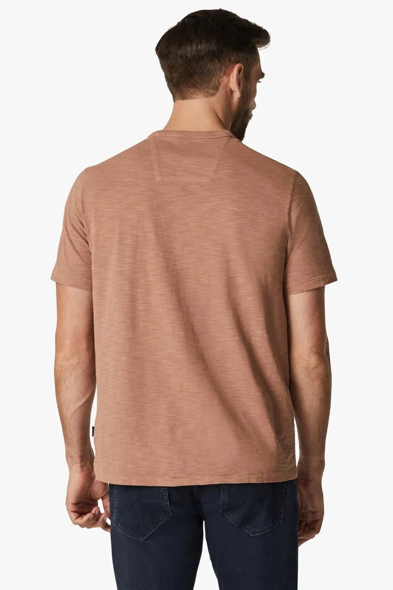 34 Heritage Brown Crewneck Slub  T-Shirt