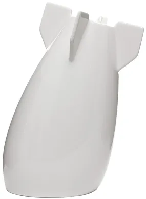 A PEACEFUL BOMB VASE WHITE