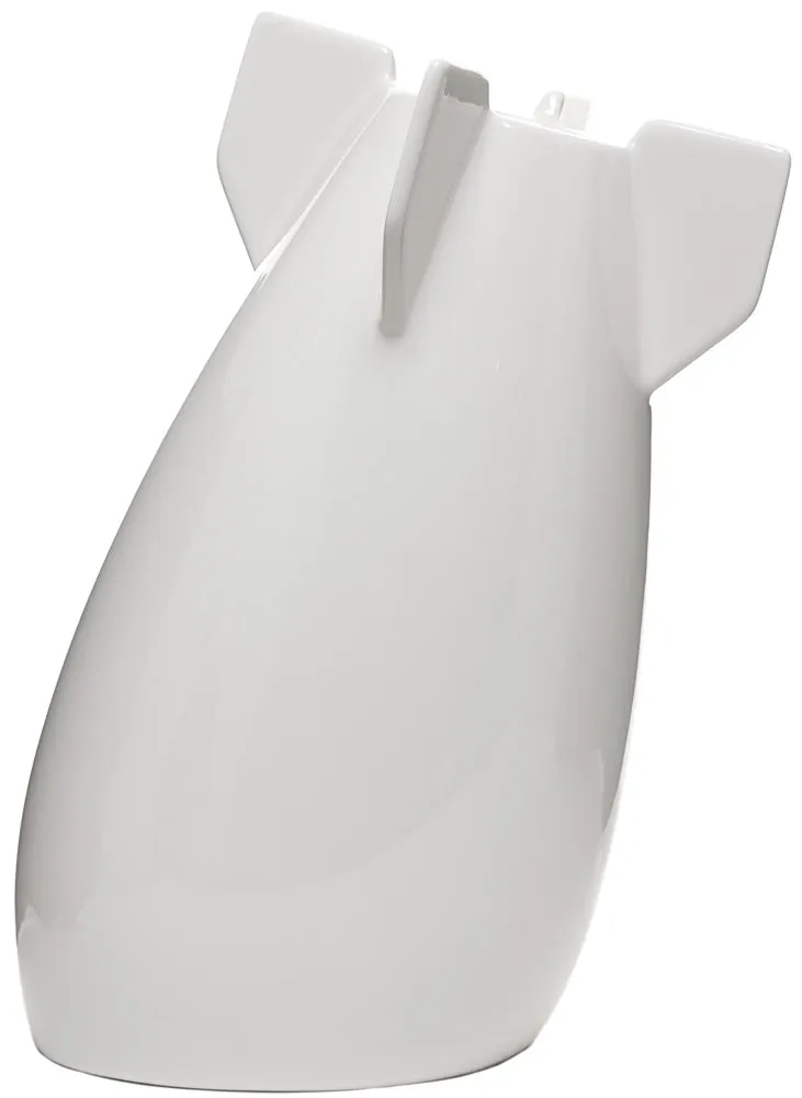 A PEACEFUL BOMB VASE WHITE