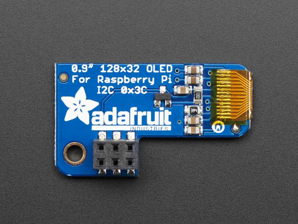 Adafruit PiOLED - 128x32 Monochrome OLED Add-on for Raspberry Pi