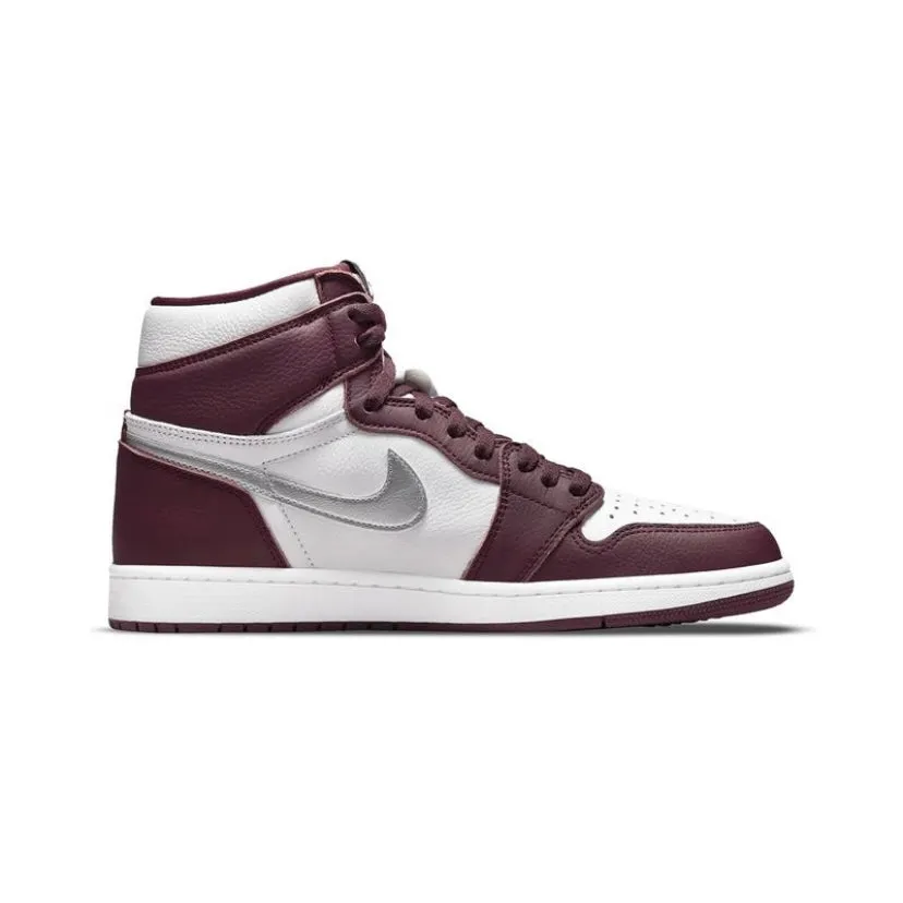 Air Jordan 1 High Retro Bordeaux Metallic Silver White