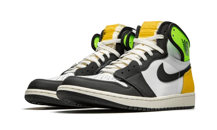 Air Jordan 1 Retro High White Black Volt University Gold