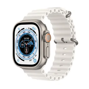 Apple Watch Ultra GPS   Cellular, 49mm Titanium Case with White Ocean Band