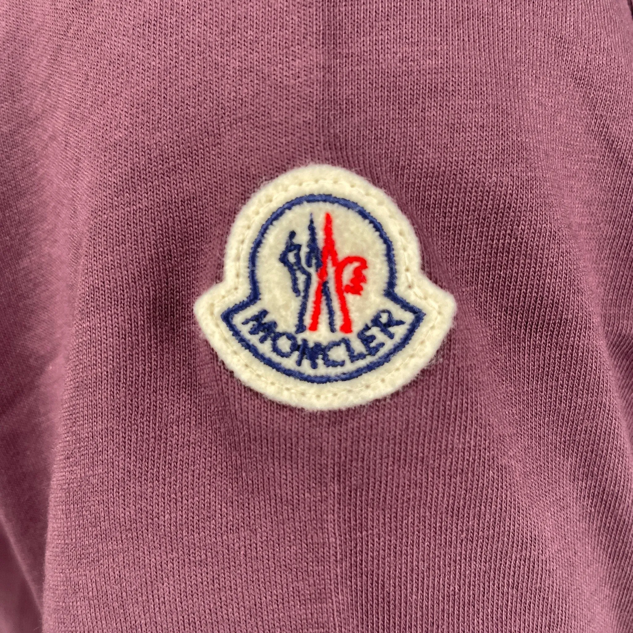 Arm Logo Pink Embroidery T-Shirt Burgundy