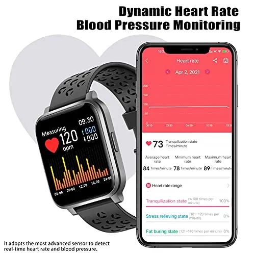 ASWEE Smart Watch for Women Men, Fitness Trackers with Blood Oxygen, Heart Rate and Sleep Monitor, Pedometer Step Counter Watch with 5ATM Waterproof, Smartwatch Compatible with iPhone Android Phones