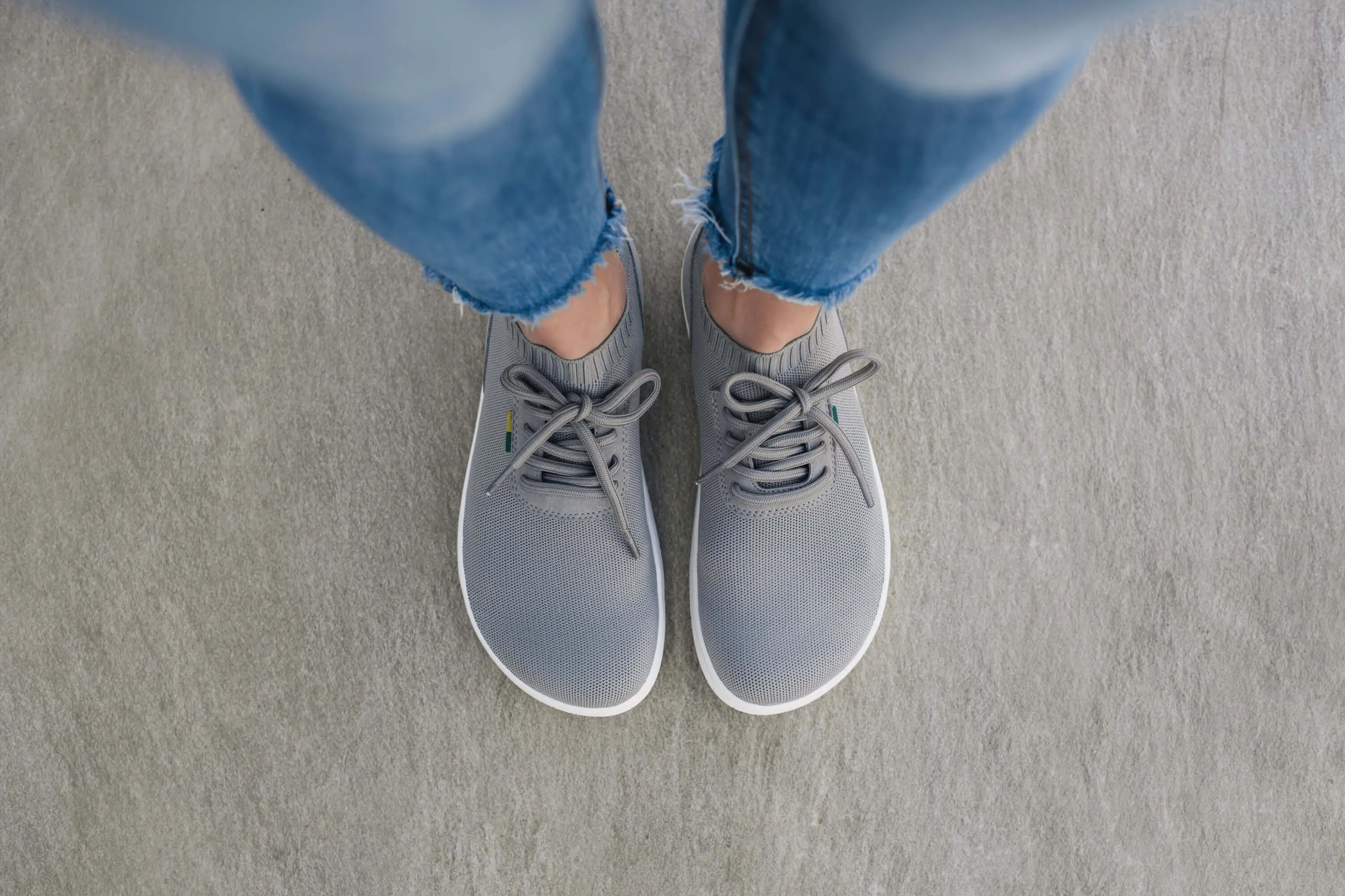 Barefoot Sneakers - Be Lenka Stride - Grey & White