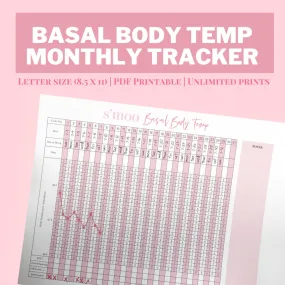 Basal Body Temperature Tracker | Fertility Tracker - Printable PDF