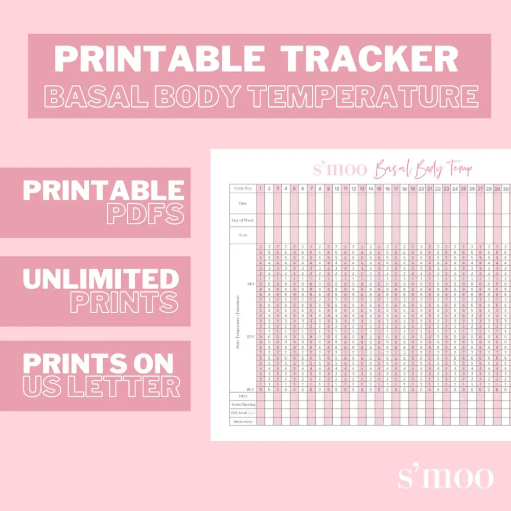 Basal Body Temperature Tracker | Fertility Tracker - Printable PDF