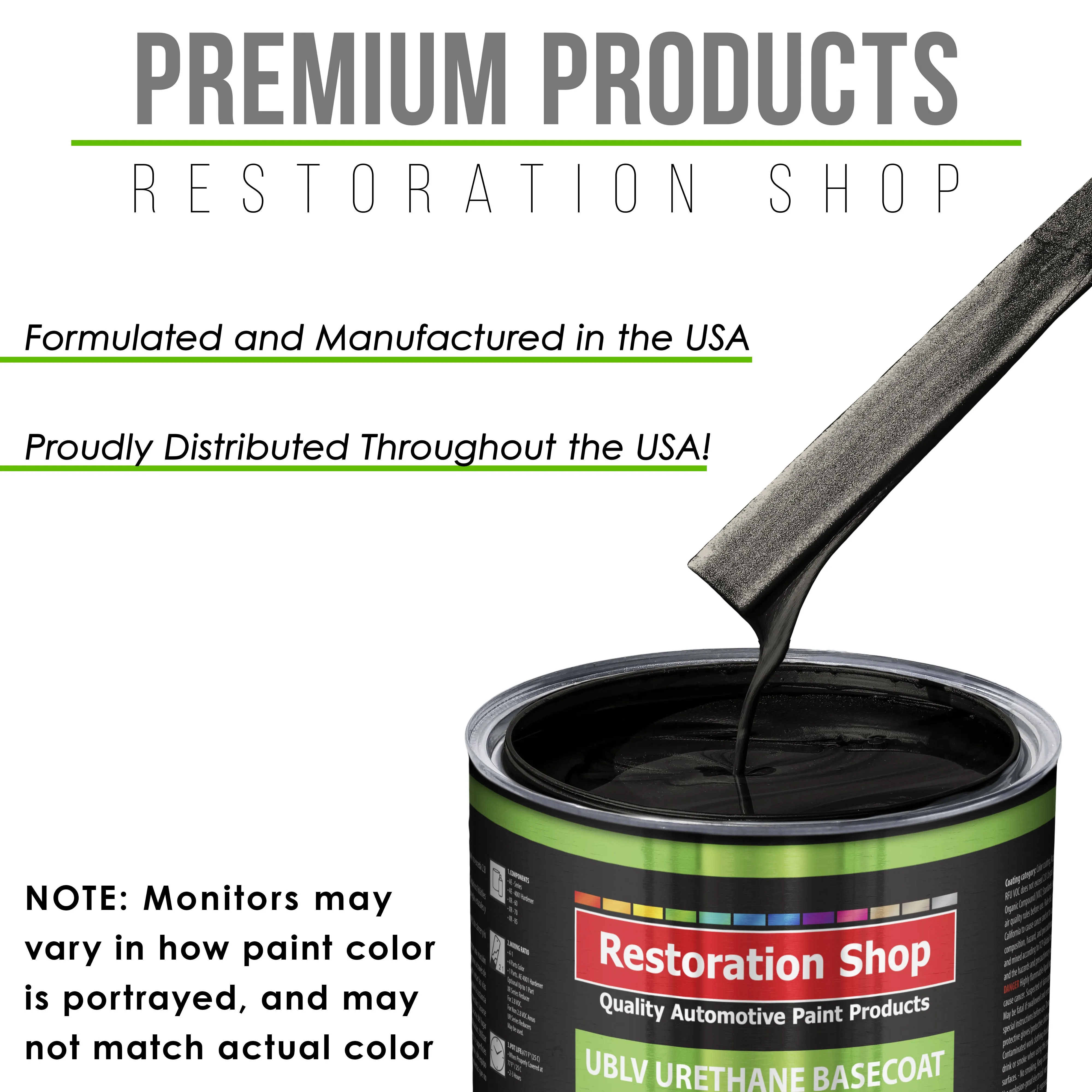 Black Diamond Firemist - LOW VOC Urethane Basecoat Auto Paint - Quart Paint Color Only - Professional High Gloss Automotive Coating