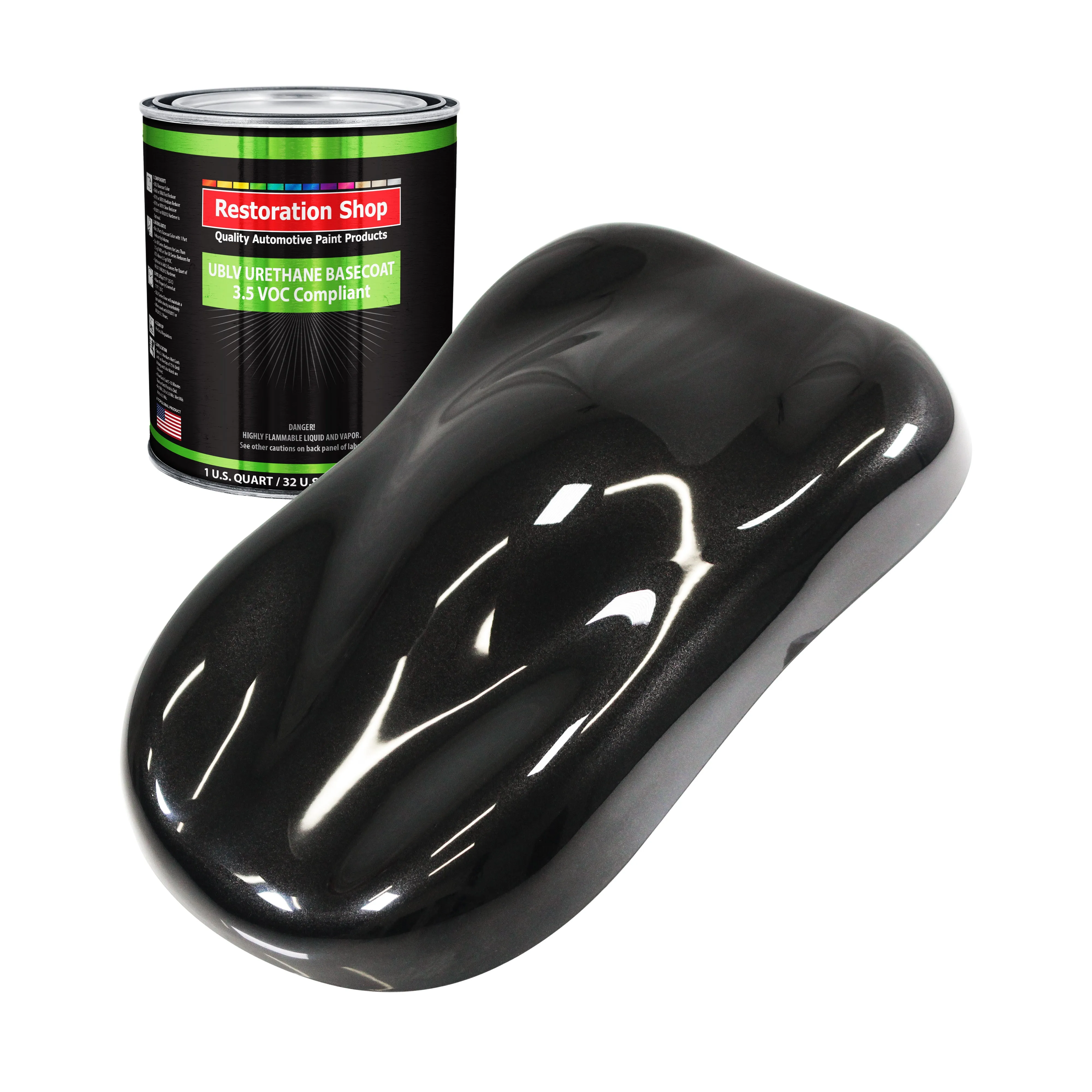 Black Diamond Firemist - LOW VOC Urethane Basecoat Auto Paint - Quart Paint Color Only - Professional High Gloss Automotive Coating