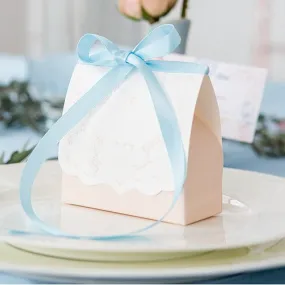 Blush Lace Wedding Party Favor Box (Pack of 10)