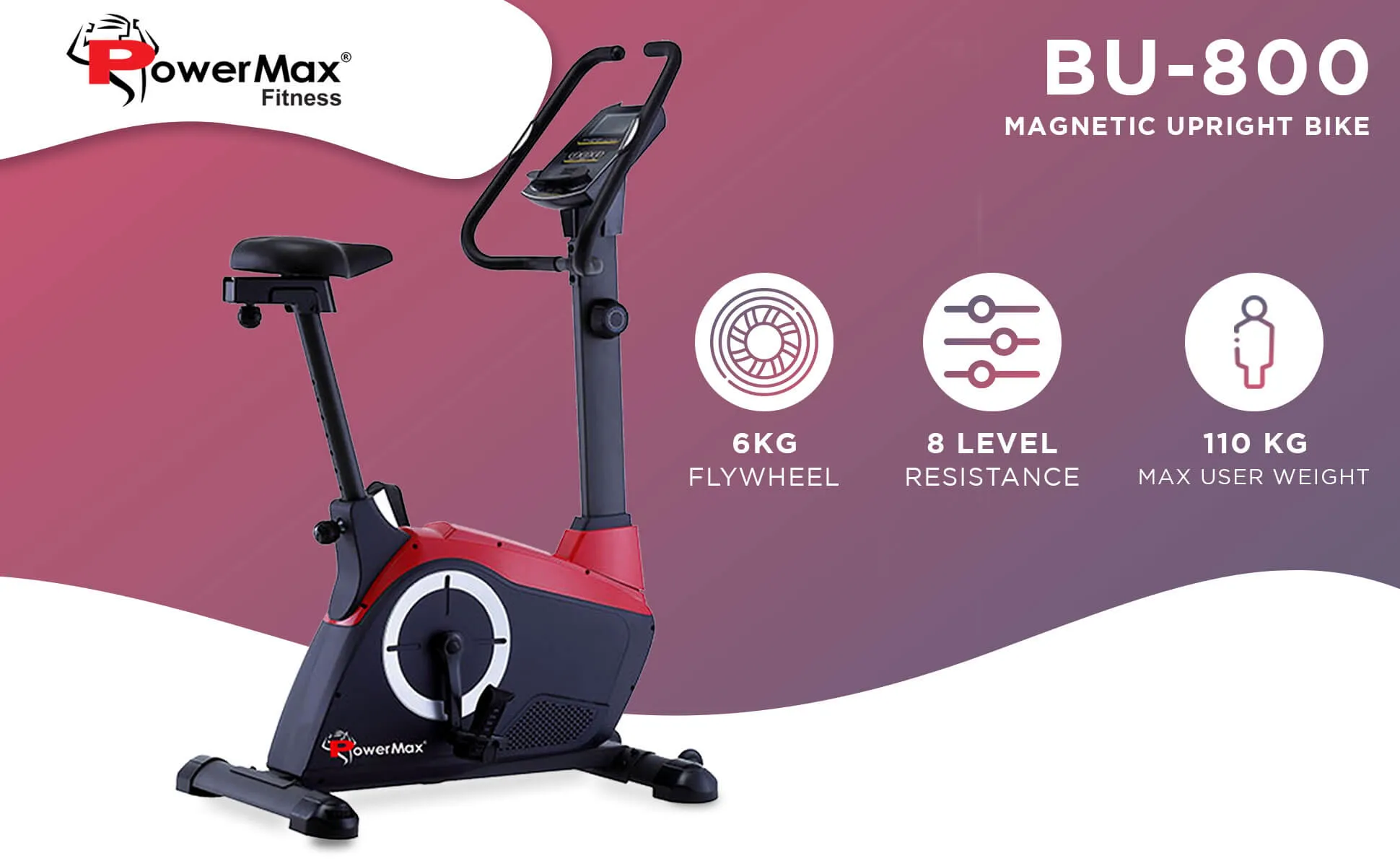 BU-800 Magnetic Upright Bike for home use