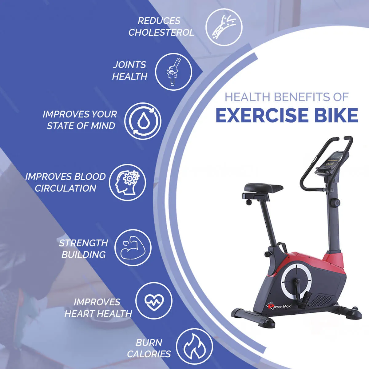 BU-800 Magnetic Upright Bike for home use