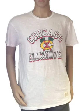 Chicago Blackhawks Retro Brand White Washed Out Slub T-Shirt