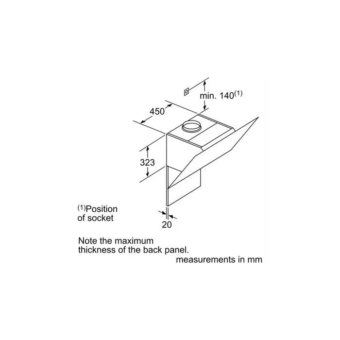 [CLEARANCE] Bosch DWK97JQ60B Hood Wall Mounted Glass, Inclined 730 M3/H,ECO Silence Drive, Perfect Air Sensor 90 cm