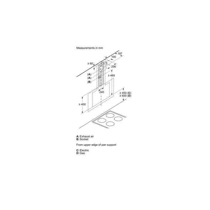 [CLEARANCE] Bosch DWK97JQ60B Hood Wall Mounted Glass, Inclined 730 M3/H,ECO Silence Drive, Perfect Air Sensor 90 cm