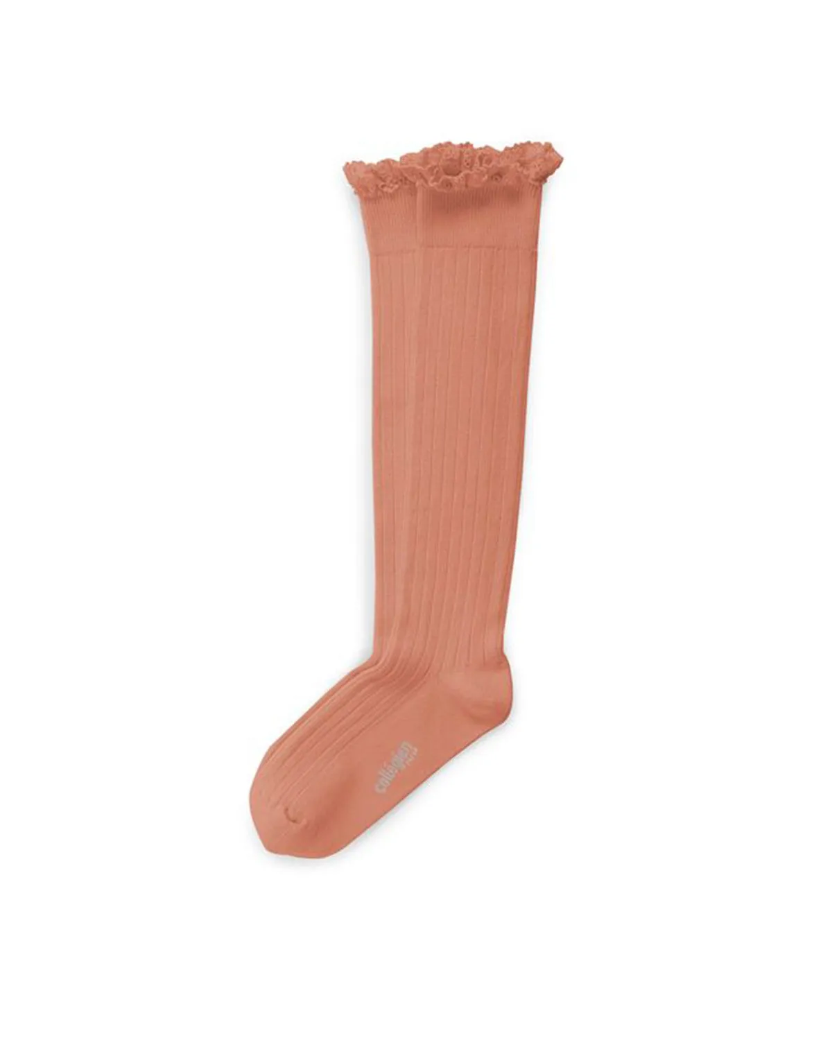 Collegien Ruffle Knee Socks - melon