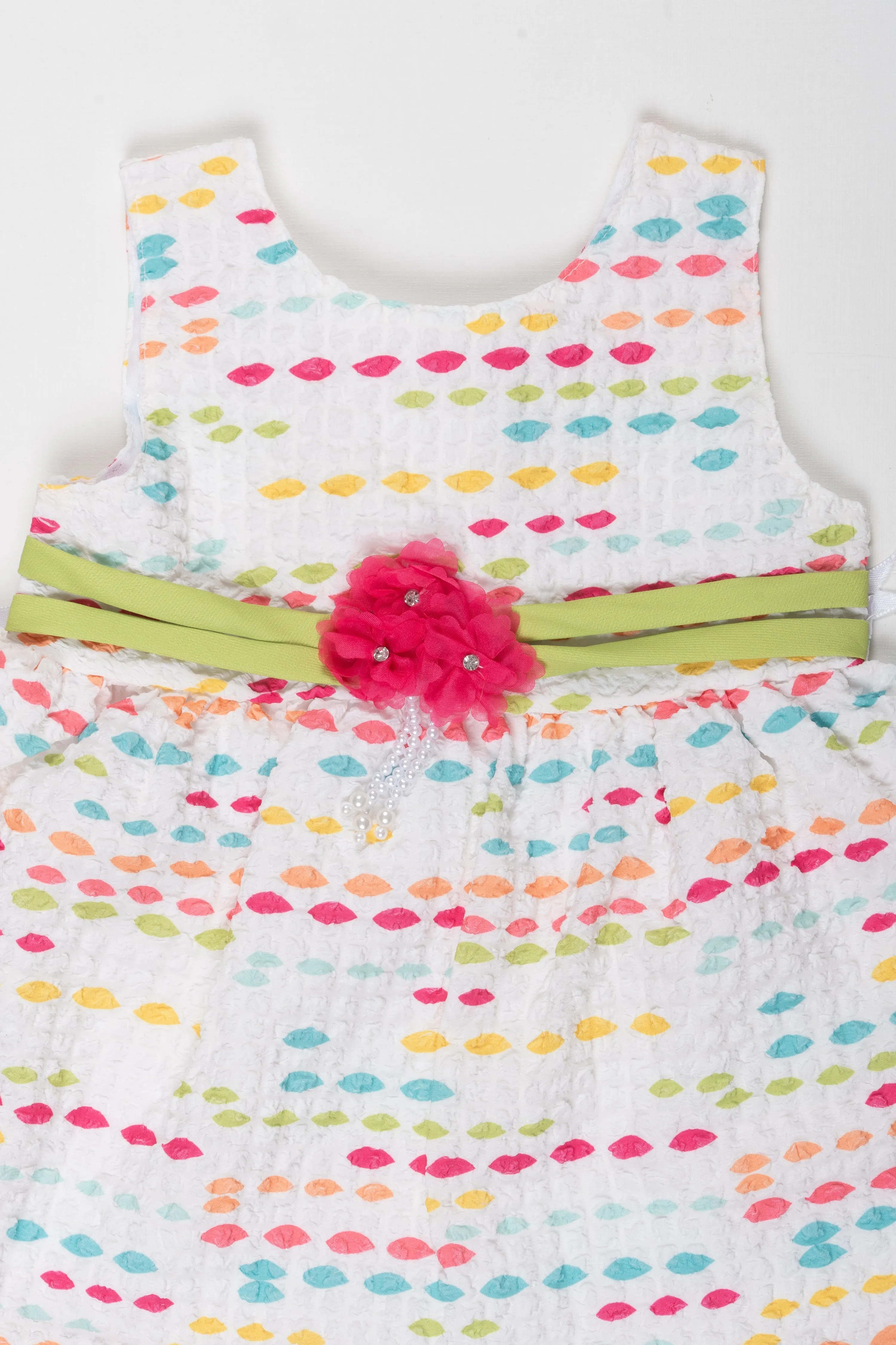 Colorful Confetti Cotton Frock for Joyful Baby Girl Moments