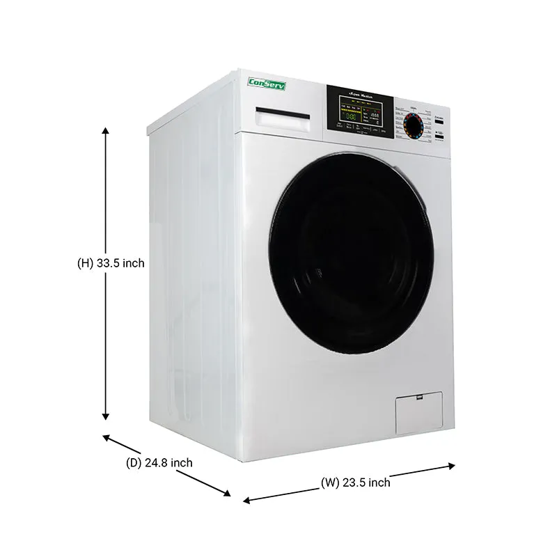 Conserv Super Washer 1.9cf/18lbs Sani Allergen Winterize 1400RPM White 110V