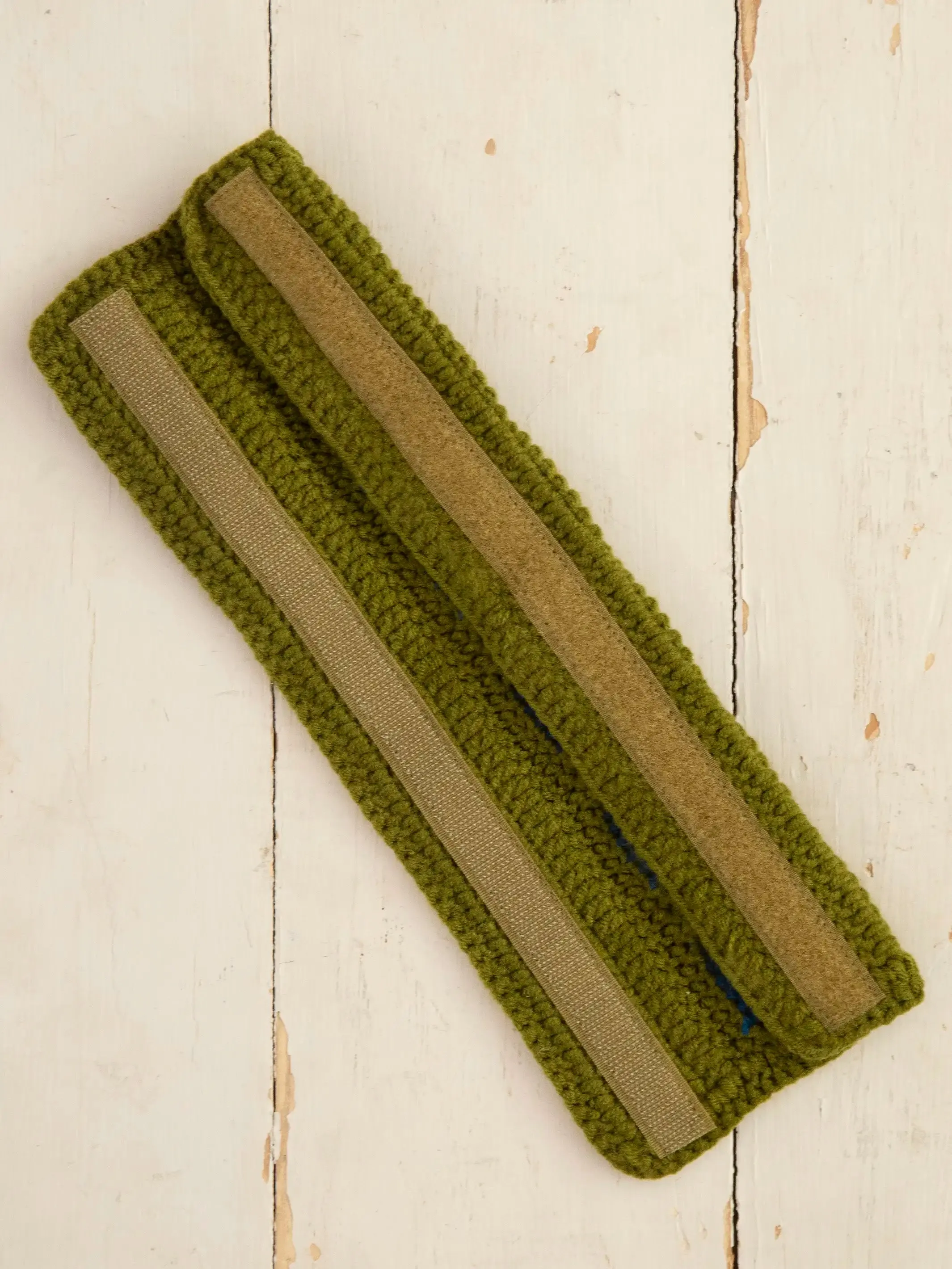 Crochet Seatbelt Cover - Olive