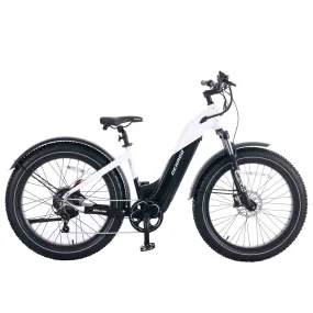 Denago Fat Model 1st eBike > 750 Watt 48V 19.4 AH > Fat Tire > White/Black > Small/Medium