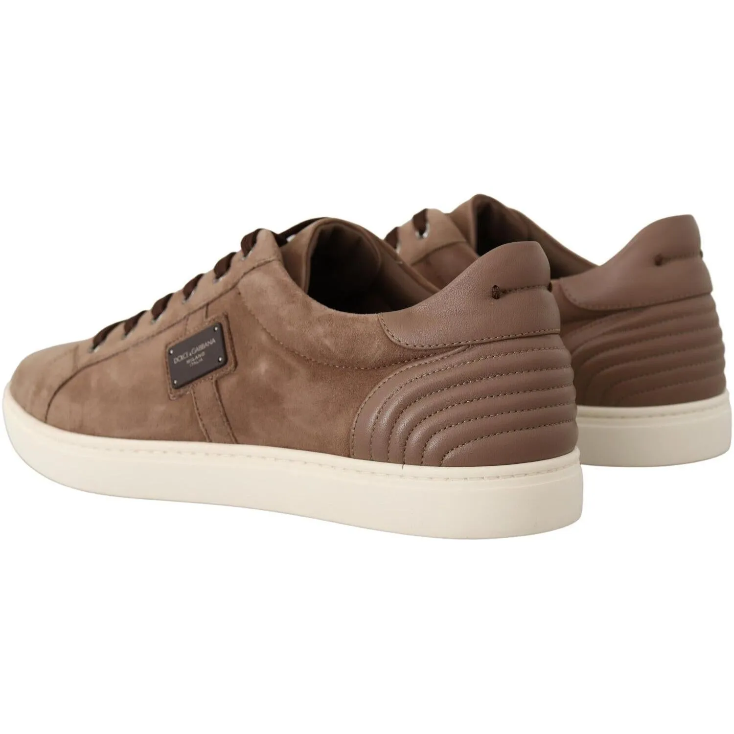 Dolce & Gabbana Elegant Brown Leather Sneakers for Men