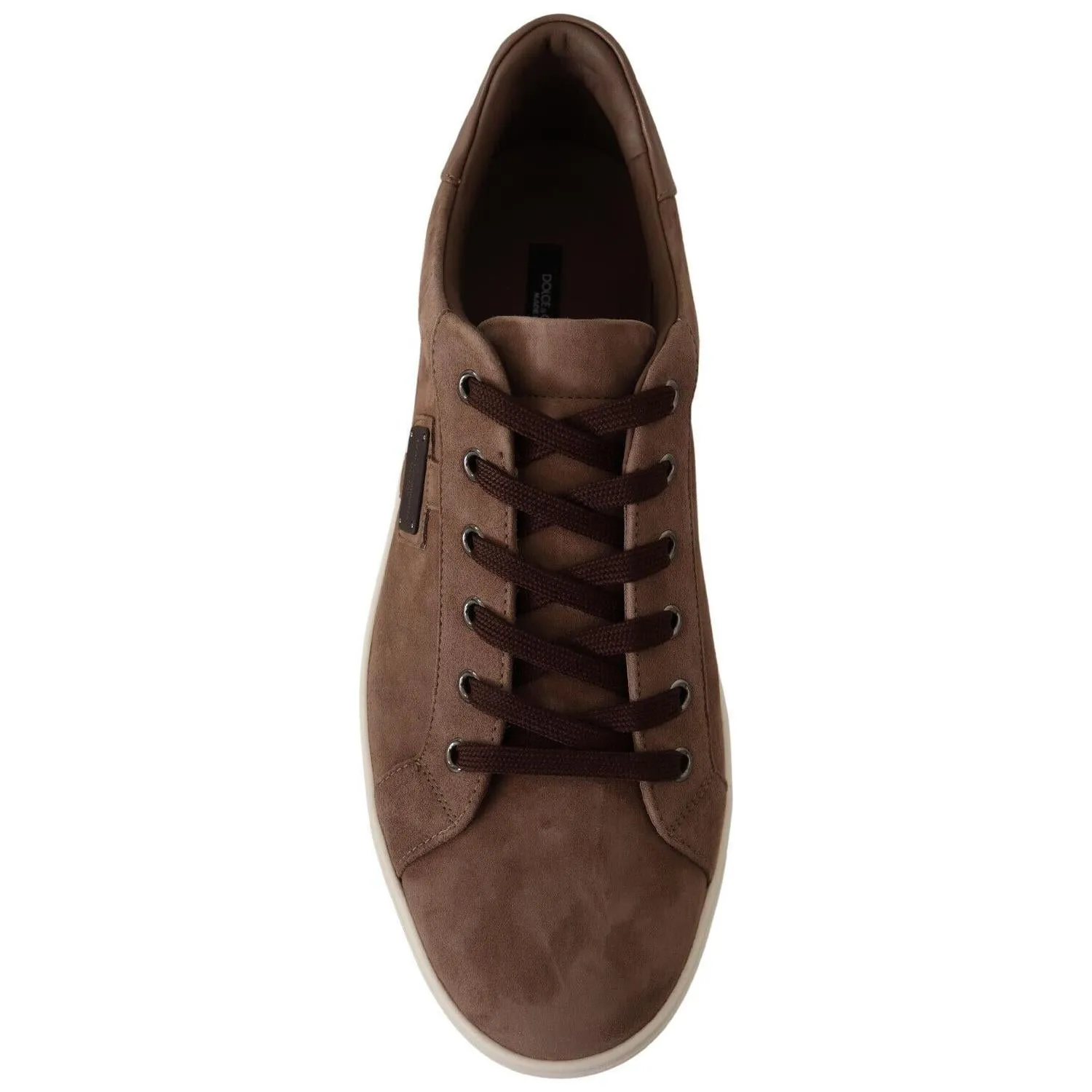 Dolce & Gabbana Elegant Brown Leather Sneakers for Men