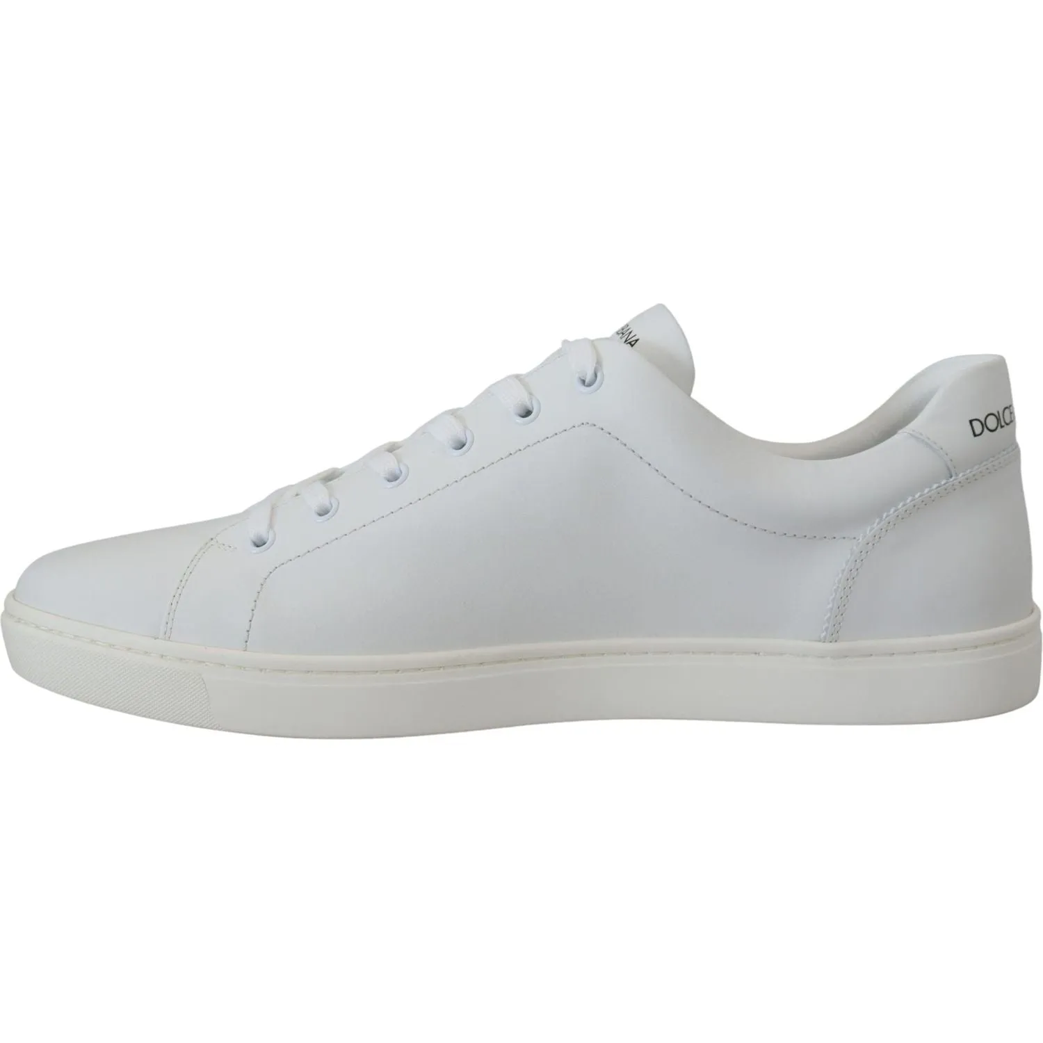 Dolce & Gabbana Elegant White Leather Men's Sneakers