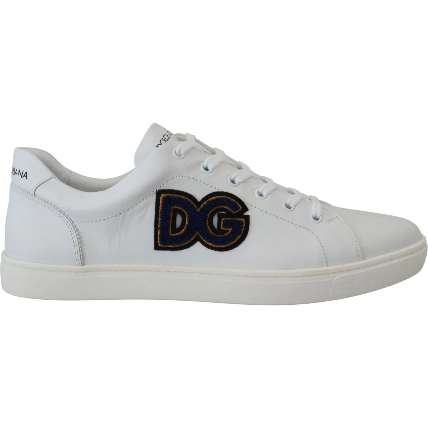 Dolce & Gabbana Elegant White Leather Men's Sneakers