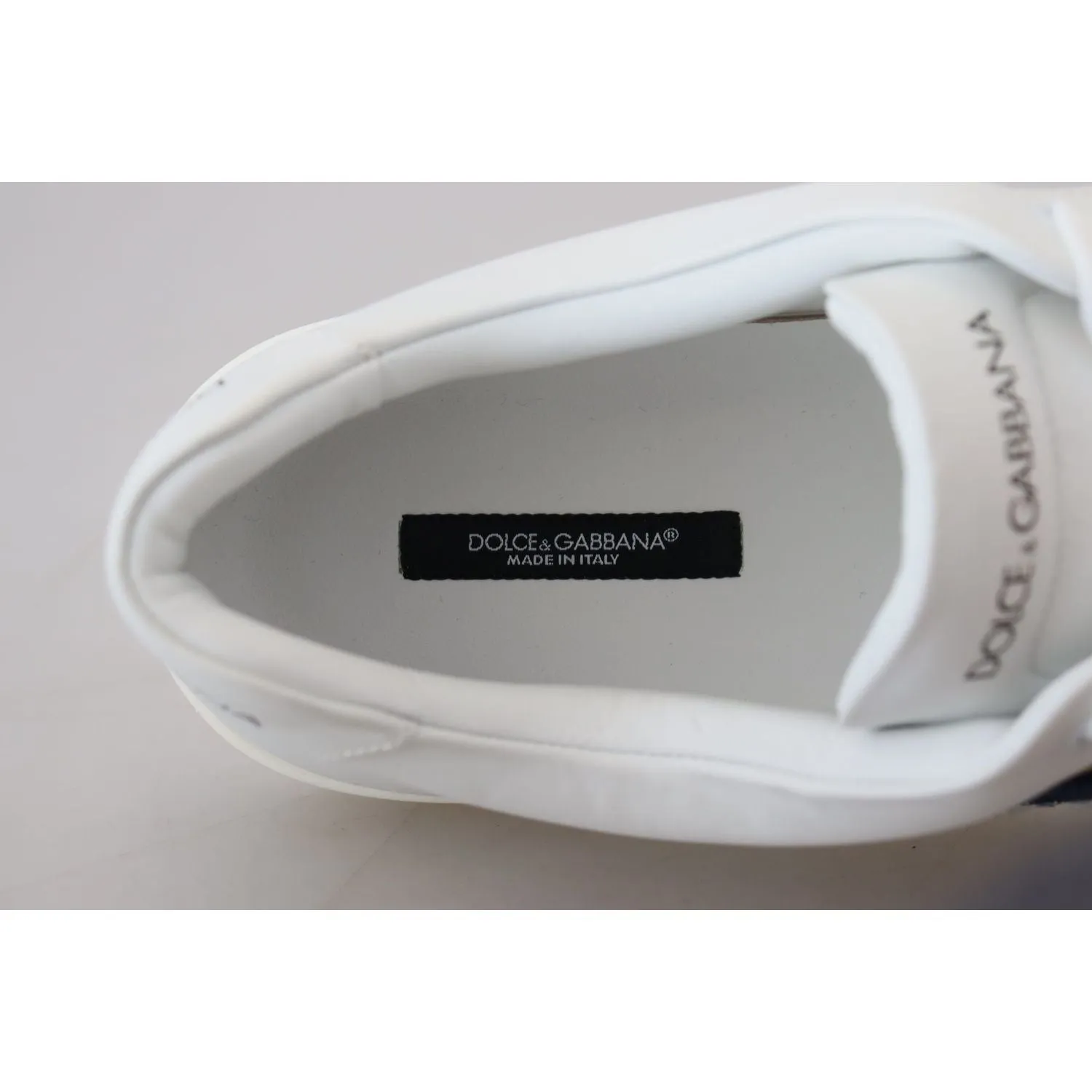 Dolce & Gabbana Elegant White Leather Men's Sneakers