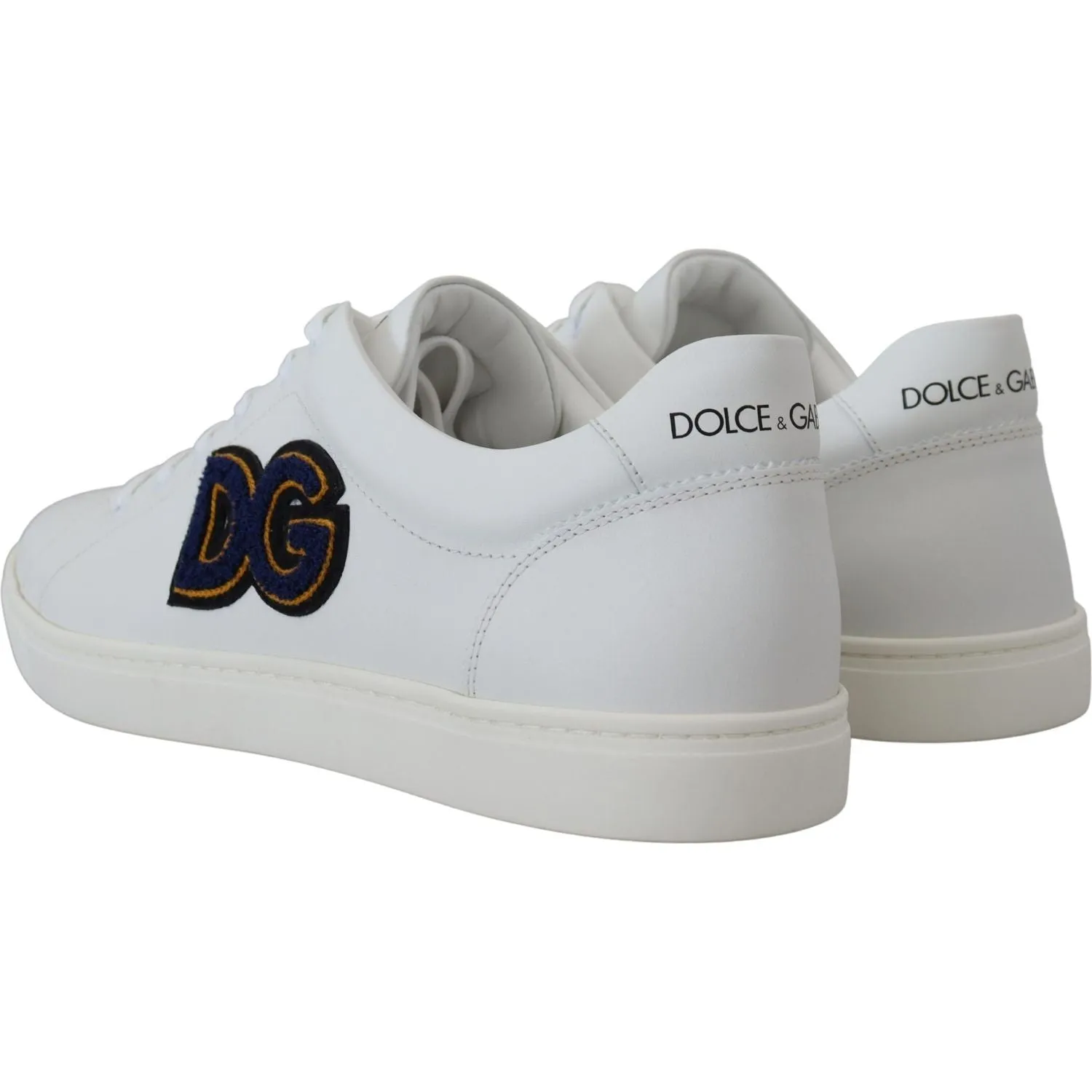 Dolce & Gabbana Elegant White Leather Men's Sneakers