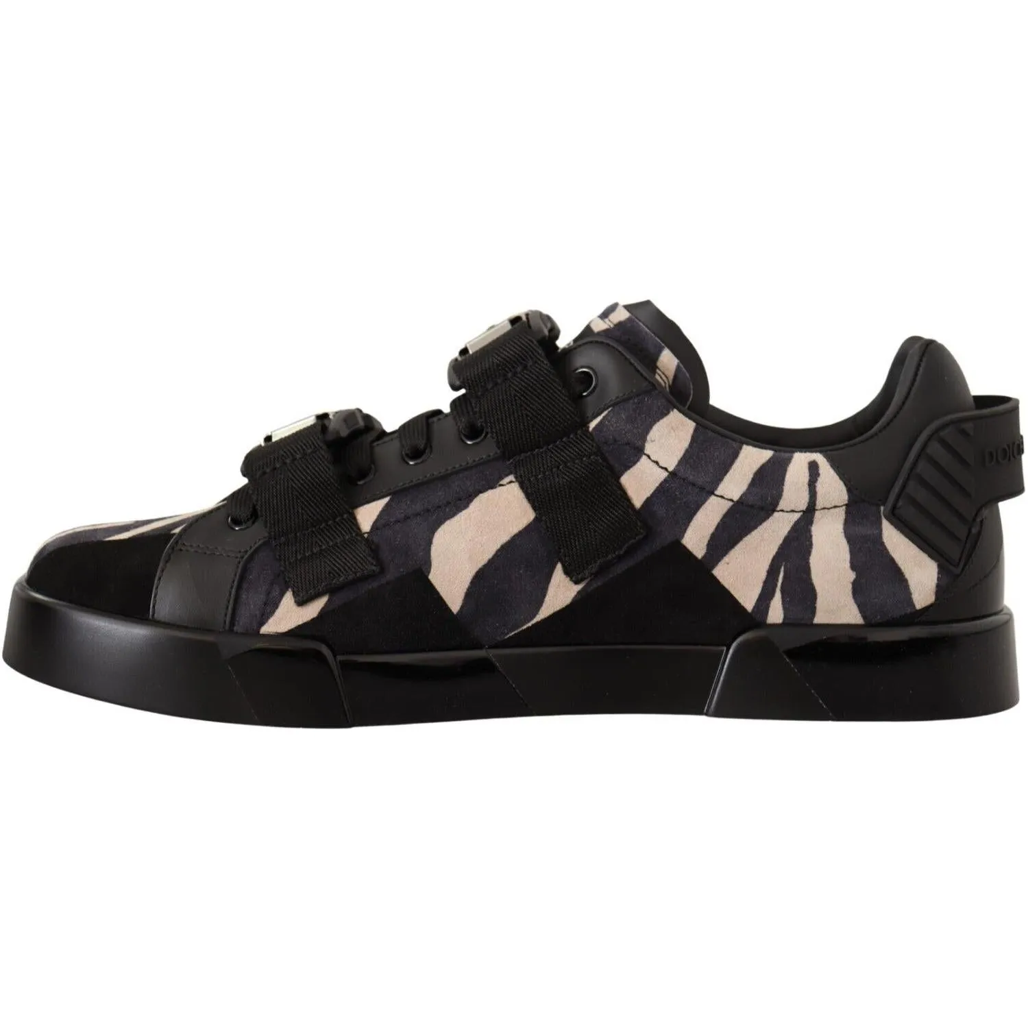 Dolce & Gabbana Zebra Suede Low Top Fashion Sneakers