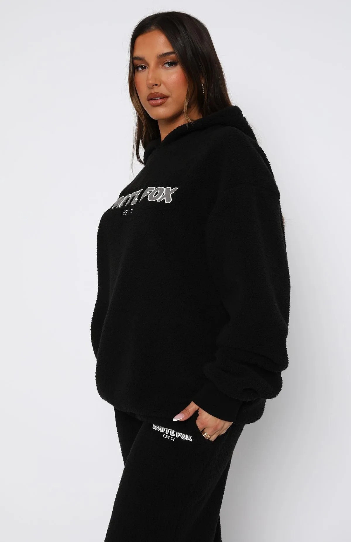 Don't Lose Me Oversized Hoodie Black