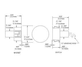 Dual Function Switch, 2 A Form Reeds, 3/4" Recessed Steel Door, 4 C Jacketed Cable (UL 10C Fire Rated)