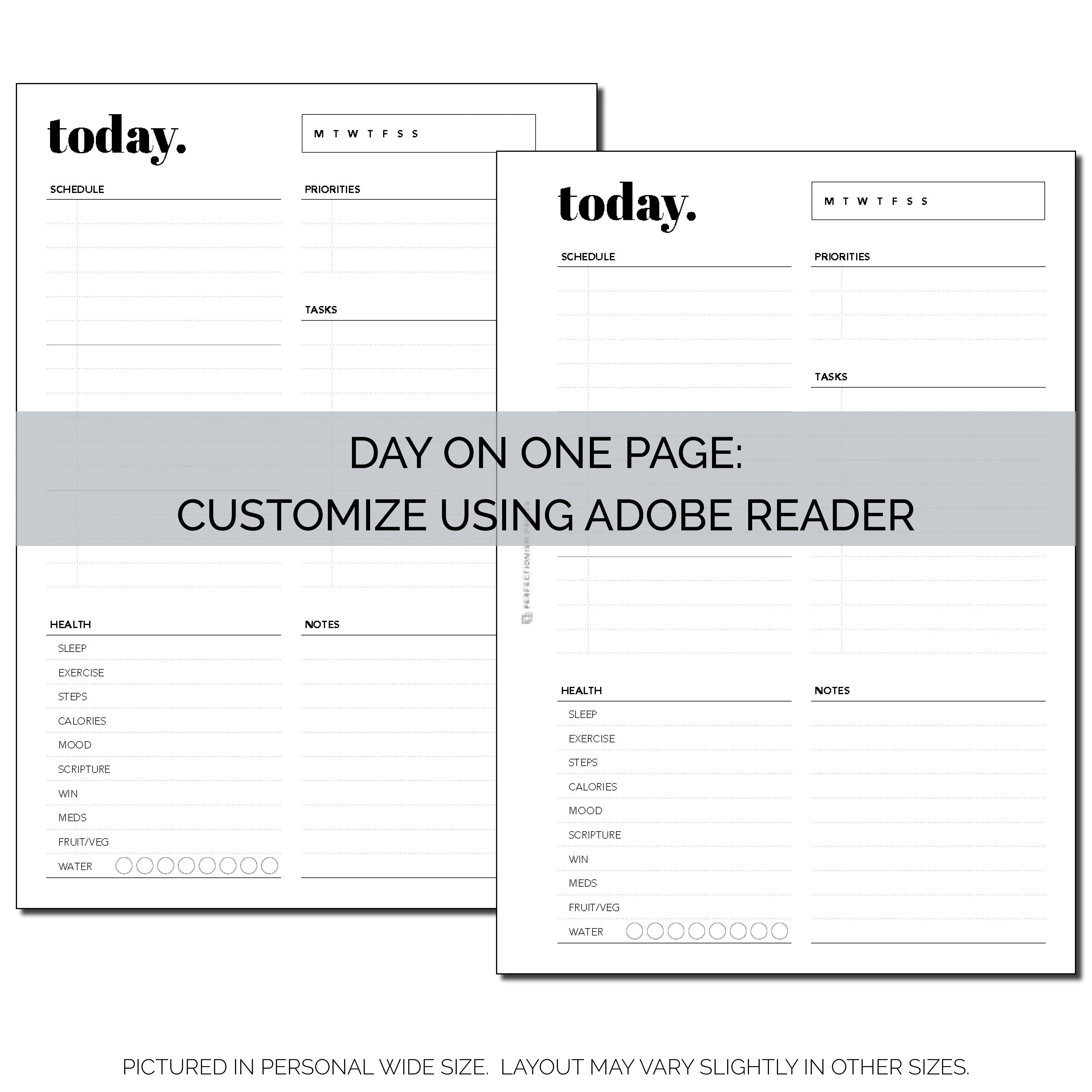 Editable Daily Insert (DO1P)