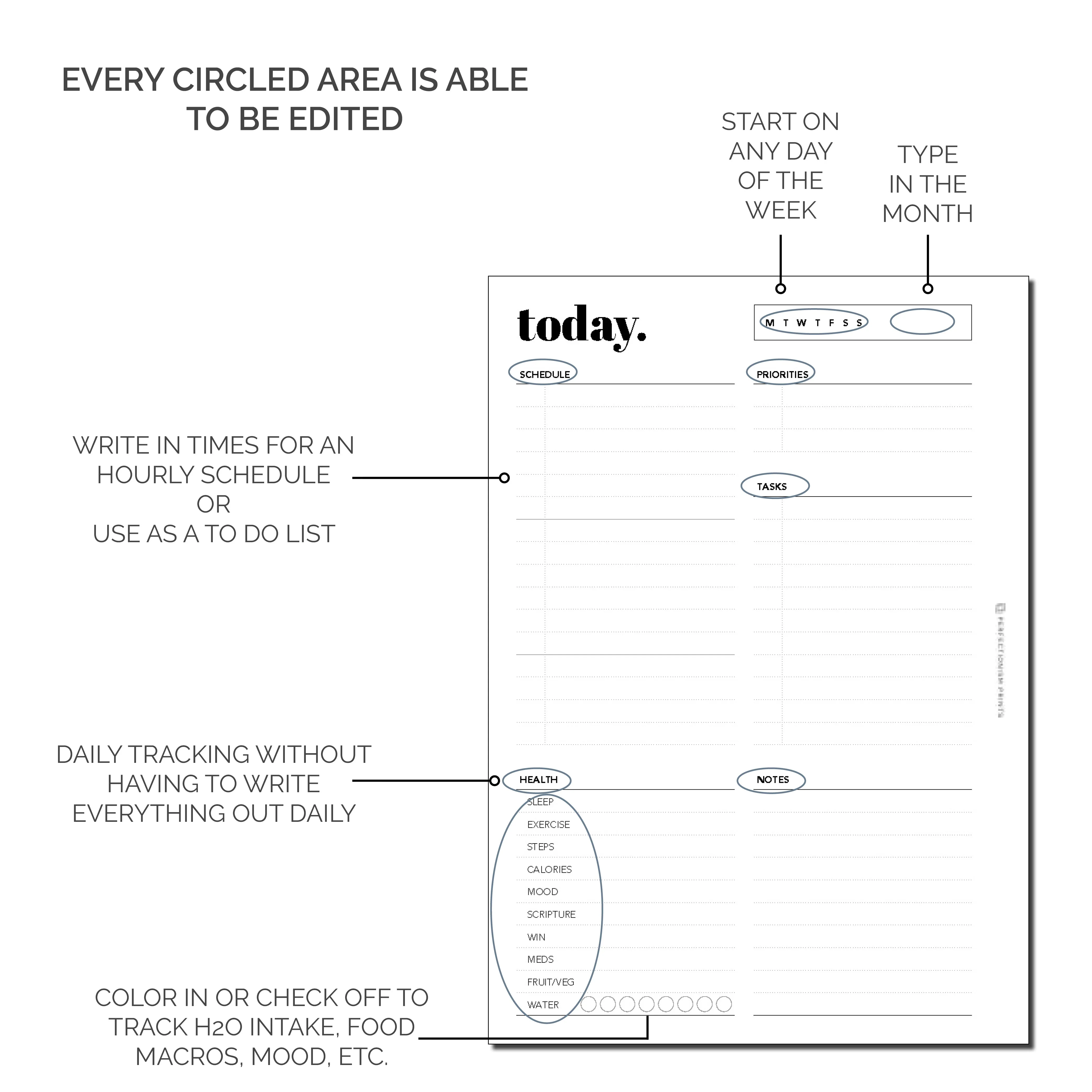 Editable Daily Insert (DO1P)