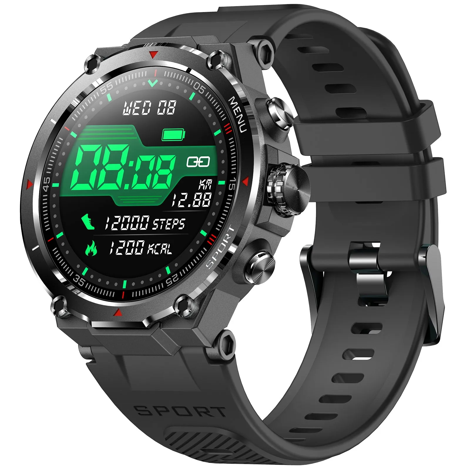 EIGIIS Military Smart Watch for Men 2024 HD Bluetooth Dial Call Outdoor Waterproof Tactical Smartwatch for iPhone Android Phones 1.32’’ Rugged Fitness Watch with Heart Rate/ Sleep Monitor Pedometer