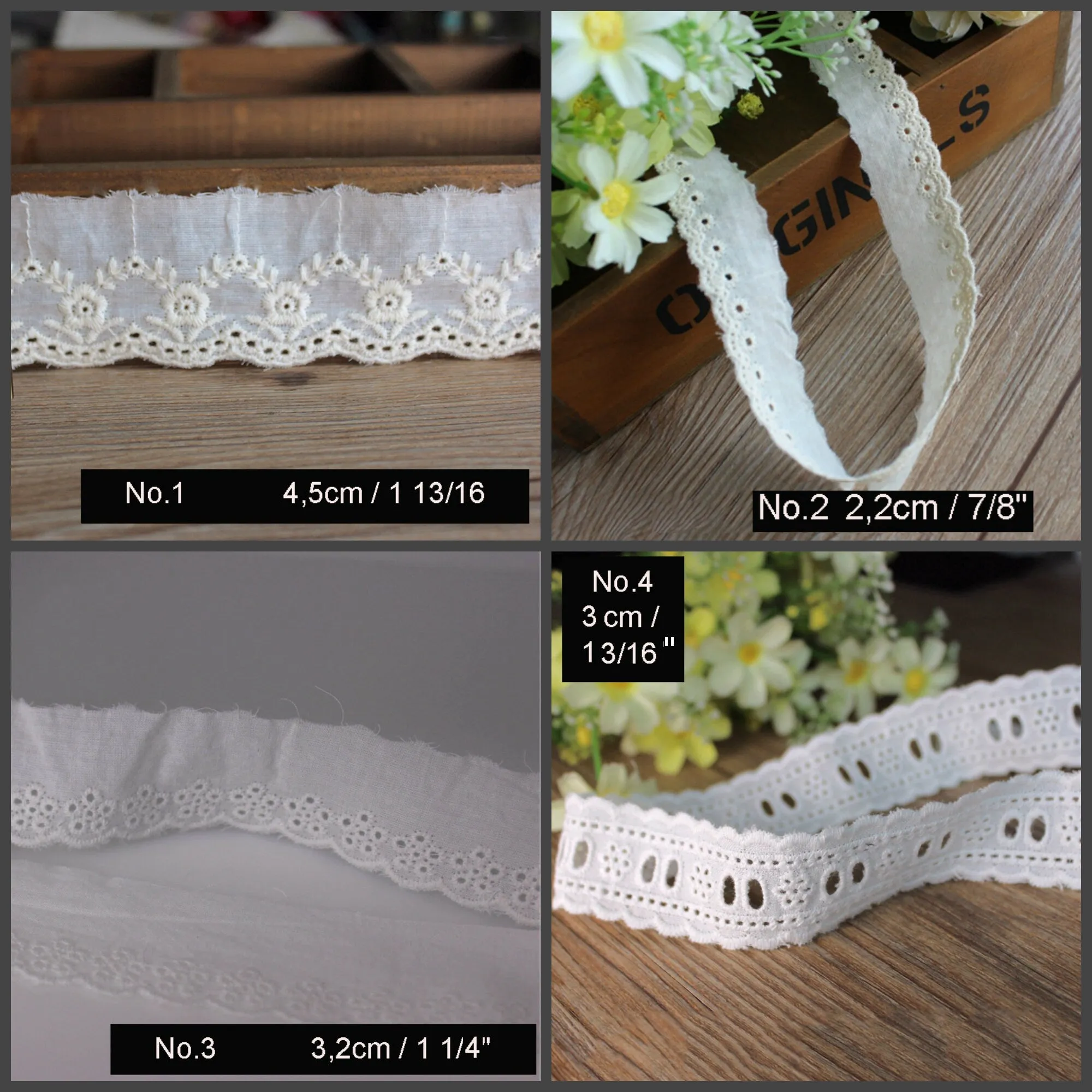 Embroidery Scalloped Cotton Eyelet Lace Trim