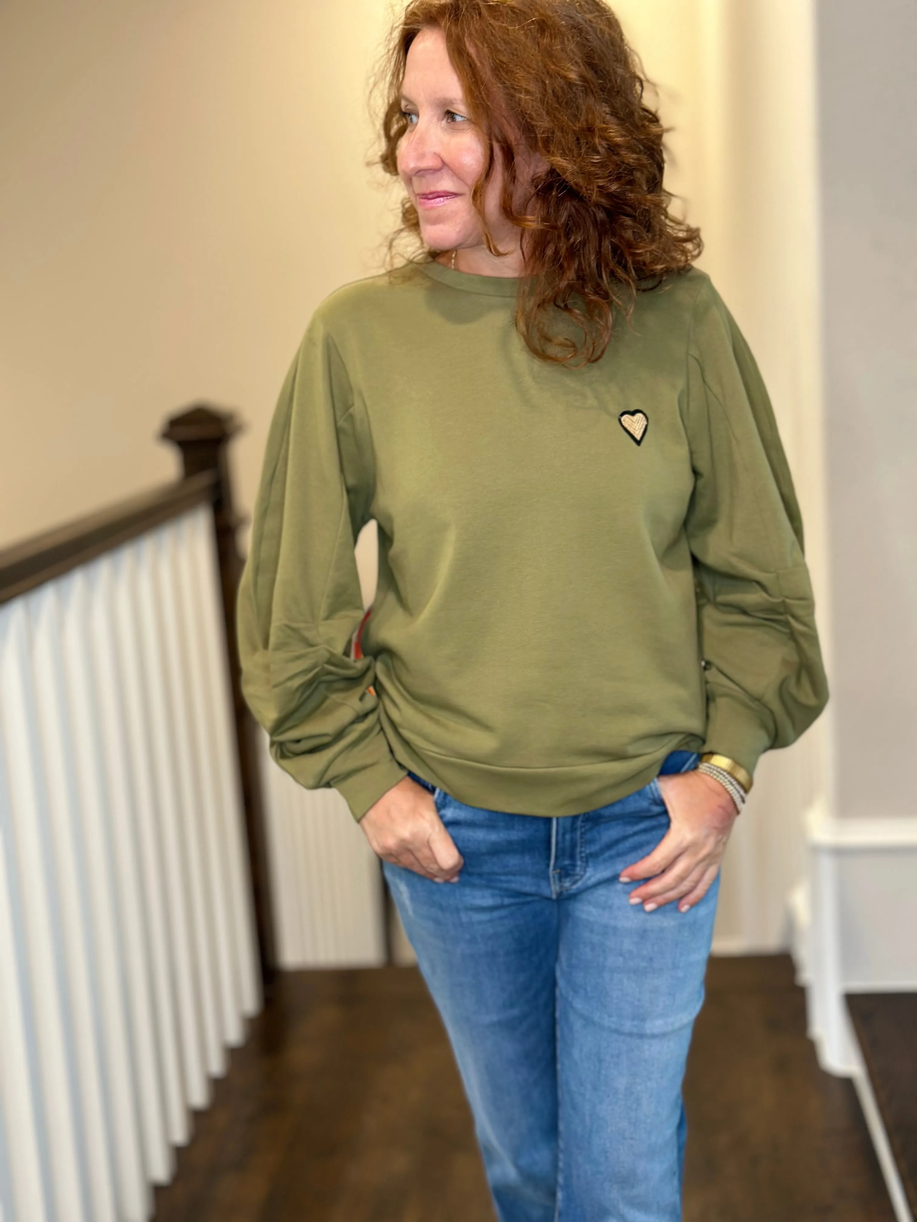 Emily Lovelock Jemma Sweatshirt in Sea Kelp