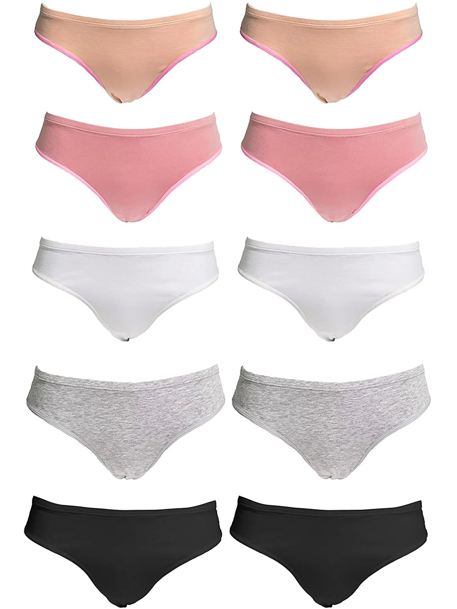 Emprella Womens Plus Size Bikini Brief Panties - 10 Pack