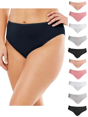 Emprella Womens Plus Size Bikini Brief Panties - 10 Pack