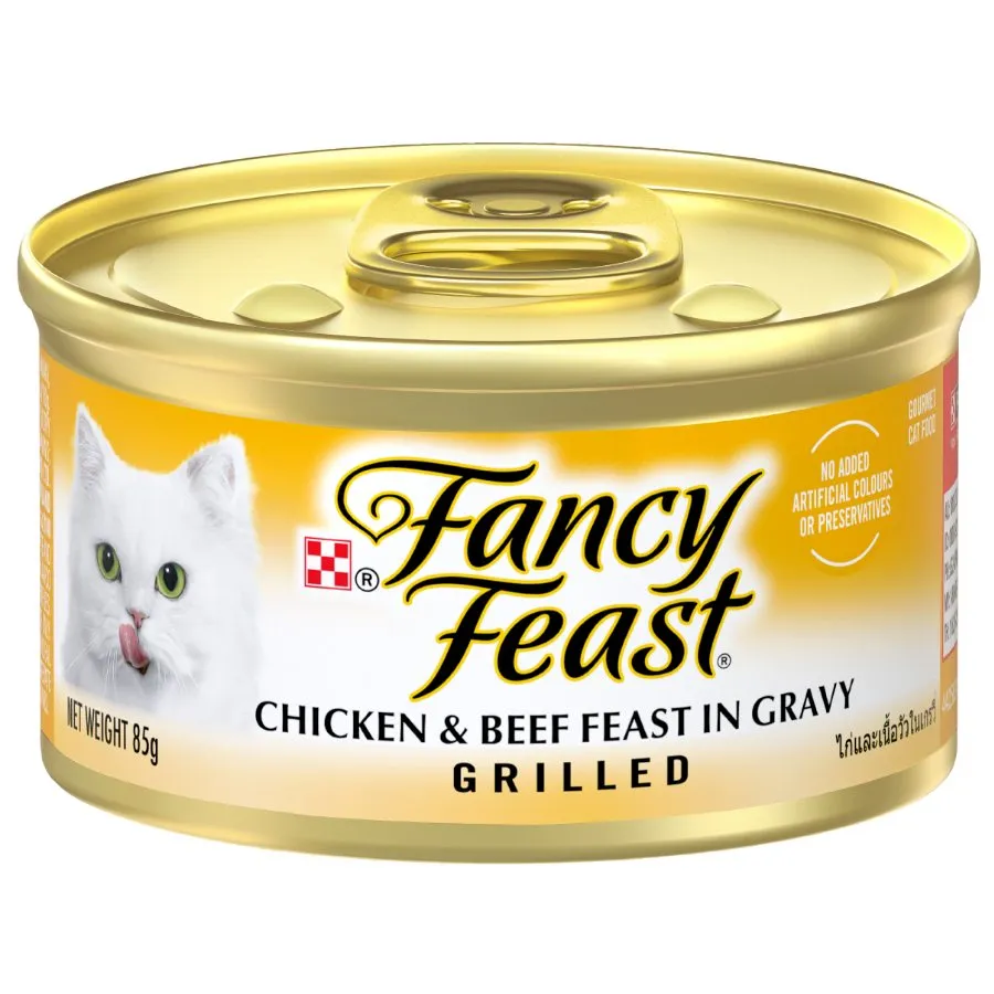 Fancy Feast Grilled Chicken and Beef Feast Gravy Gourmet 24X85g