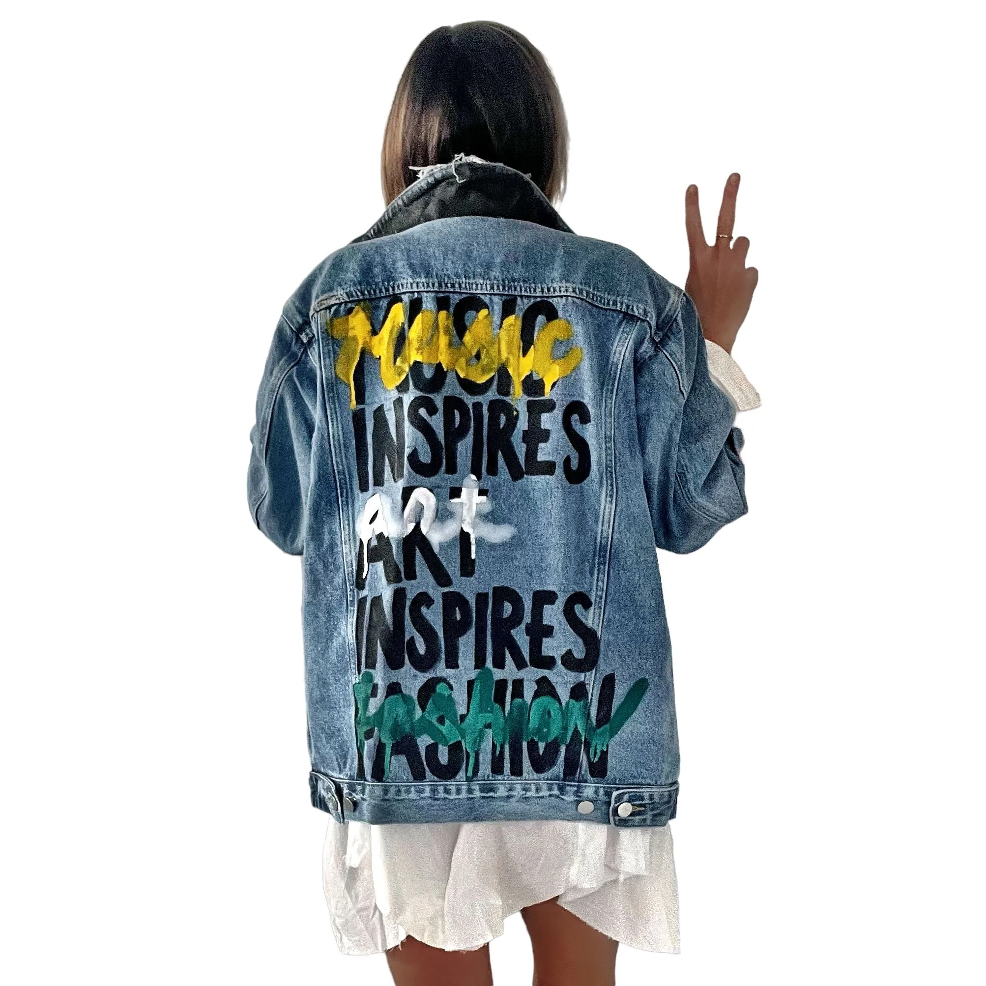 'Fashion Is Art' Denim Jacket