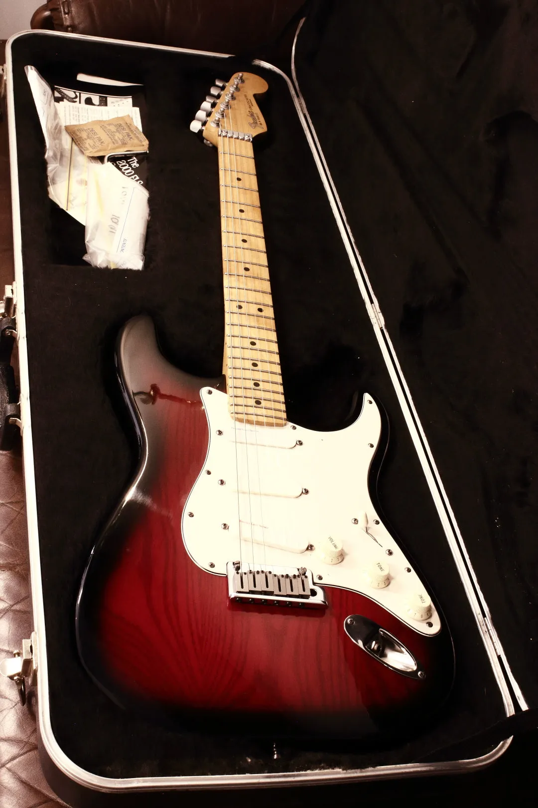 Fender Strat Plus Deluxe Crimson Frost 1991